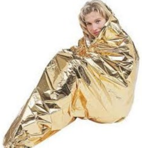 Зачем пострадавшего накрывают спасательным покрывалом серебряной
поверхностью к
телу (золотистой поверхностью наружу)?